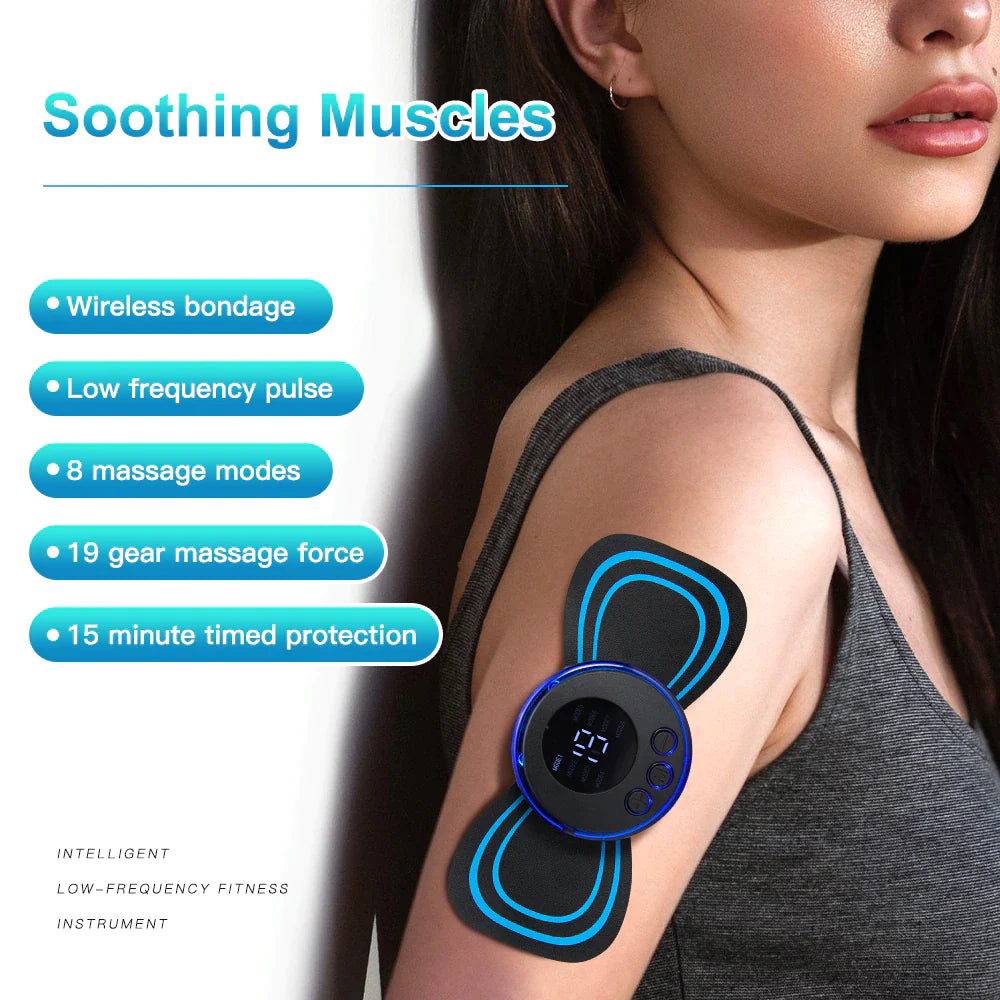 LCD Display EMS Neck Stretcher Electric Massager with 8 Modes for Cervical Relief and Muscle Stimulation